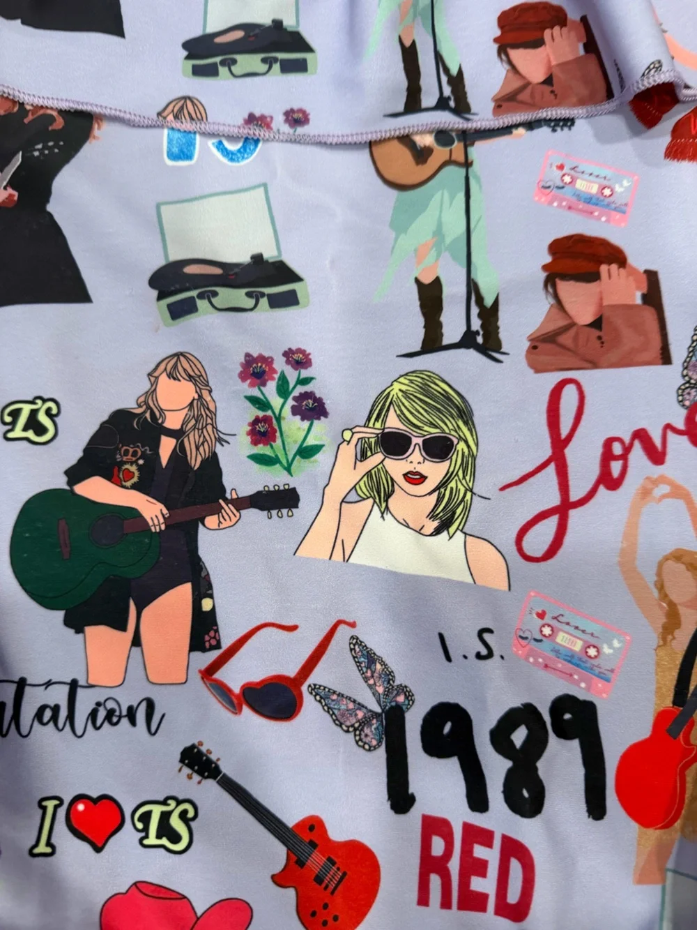 Auewiuny Taylor Swift Graphic One Piece Swimsuit Size 7-8